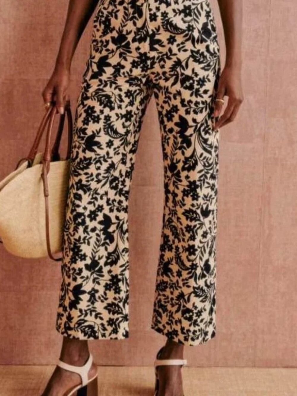 Sézane Martin Crop Pants in Nora Print 38 US 6